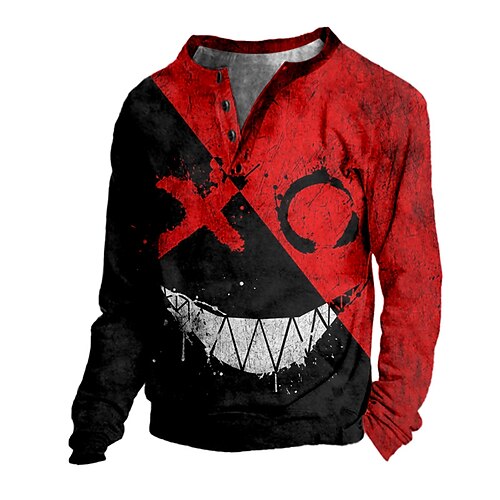 

Kids Boys Sweatshirt Pullover Graphic Long Sleeve V Neck Children Top Outdoor Sweatshirt Fashion Cool Red Winter 7-13 Years / Fall
