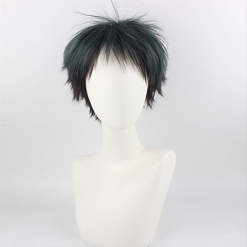 

Lumaou Anime Cosplay Wig Given Uenoyama Ritsuka Black Short Straight Wig