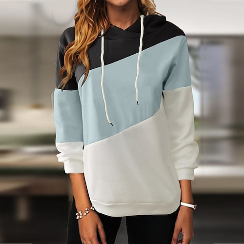 

Women's Pullover Basic Green Black Blue Loose Fit Casual Hoodie Long Sleeve S M L XL 2XL 3XL