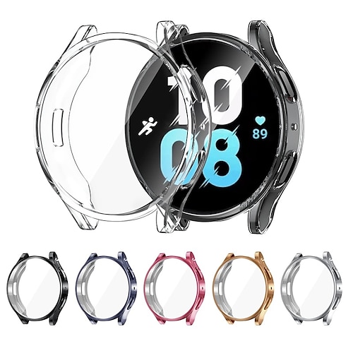 

6-pak beskyttende etui til samsung galaxy watch 5 watch 4 40mm indbygget skærmbeskytter blød tpu bumper cover til galaxy watch 5 4 tilbehør