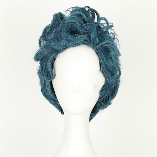 

Anime Wig Daily Dress Up Show One-half of the Magic Onward Short Curly Hair Dark Green Halloween Cosplay Wig