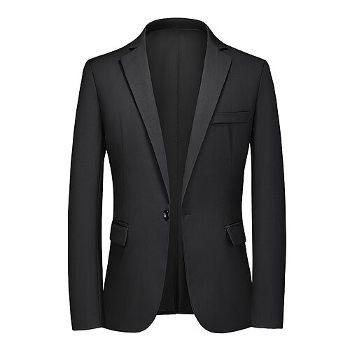 

Men's Classic Office Blazer Regular Standard Fit Solid Colored Single Breasted One-button Black Yellow Grey 2022