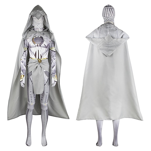 

Moon Knight Avengers Cloak Outfits Masquerade Men's Movie Cosplay Cosplay Gray Leotard / Onesie Cloak Masquerade Polyester
