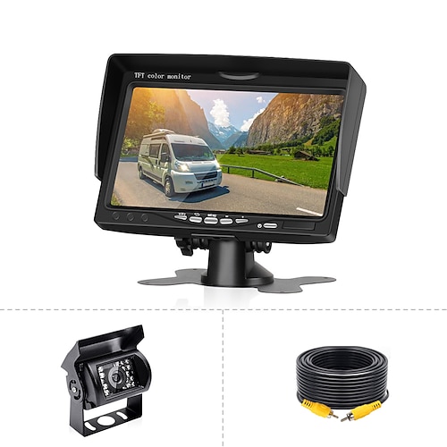 

ksj-701 7 inch TFT-LCD 1080p 1/4 inch color CMOS Wired 170 Degree 7 inch Car Rear View Kit LCD Screen / Brightness adjustment / AHD for Car / Bus / Truck Reversing camera