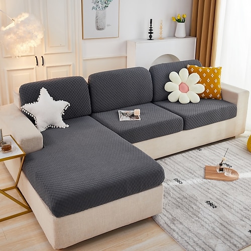 Elastic Sofa Seat Cushion Cover For Living Room Washable Protector  Slipcovers