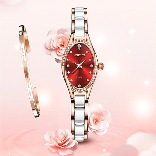 

Jinshidun Brand Watch Swiss Imported Movement Waterproof Bracelet Ceramic Strap Quartz Ladies Watch