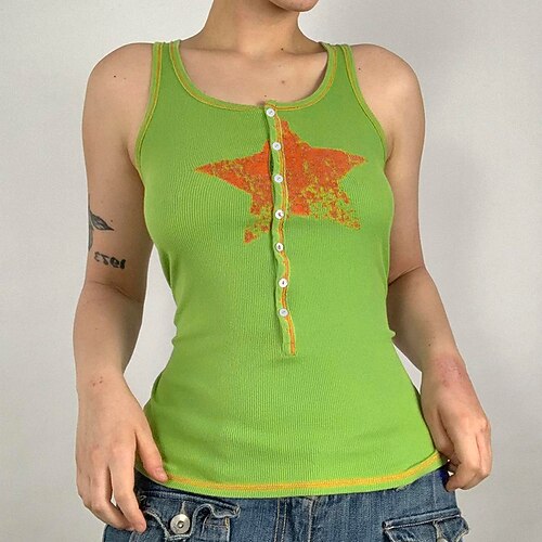 

Spicy Girls Punk & Gothic Y2K Year 2000 Masquerade Tank Top Women's Japanese Cosplay Costumes Green / Vest