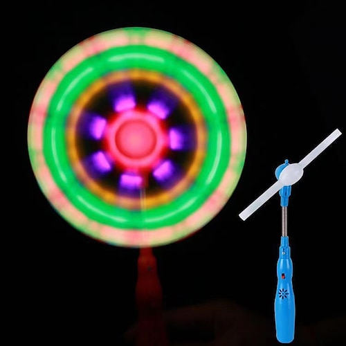 

Flashing Light Up Windmill for Kids 2 Pcs Spinning LED Music Colorful Windmill Glow in The Dark Party Supplies Kids Birthday Party Favors for Teens