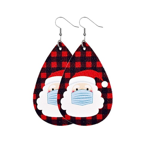 

Women's Earrings Casual Christmas Plaid Earring