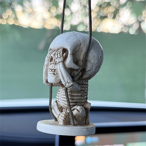 

1 PCS Car Rear View Mirror Hanging Accessories Fashion Funny Skull Cute Funny New Design for Women for Men