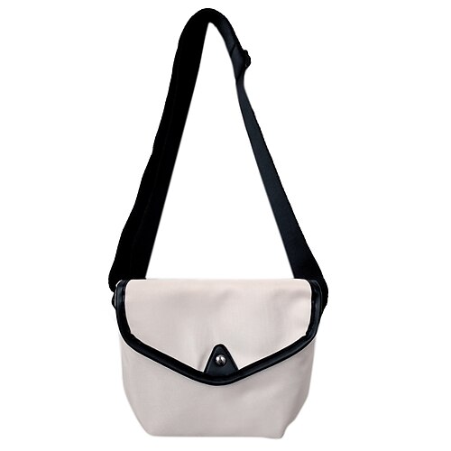 

Women's Canvas Bag Shoulder Bag Nylon Zipper Solid Color Shopping Going out White Black