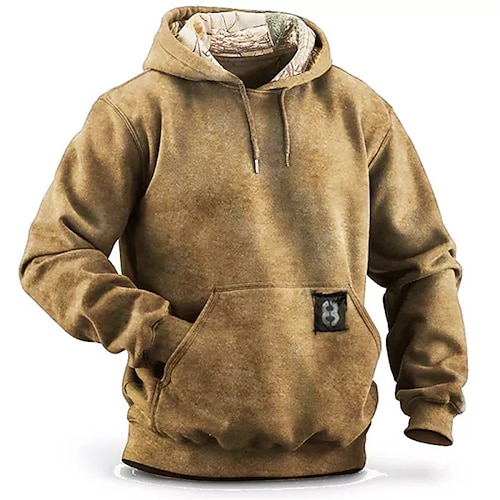 

Men's Unisex Pullover Hoodie Sweatshirt Hooded Graphic Prints Print Daily Sports 3D Print Streetwear Designer Casual Clothing Apparel Hoodies Sweatshirts Long Sleeve Brown