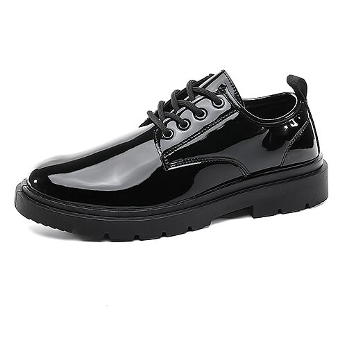 

Men's Oxfords Casual Classic British Daily Faux Leather Black Fall Winter