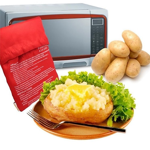 

Reusable Microwave Baking Potatoes Bag Quick Fast Baked Potatoes Rice Pocket Easy To Cook Steam Pocket Washable Cooker Bag Kitchen tools