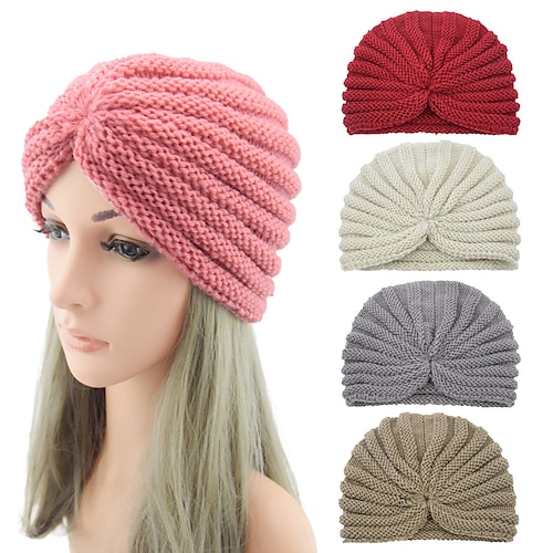

Men's Women's Slouchy Beanie Hat Outdoor Home Daily Solid / Plain Color Knitting Boho Casual Casual / Daily 1 pcs