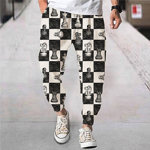 

Men's Joggers Trousers Beach Pants Drawstring Elastic Waist 3D Print Graphic Prints Comfort Breathable Sports Outdoor Casual Daily Streetwear Designer Black Micro-elastic / Elasticity