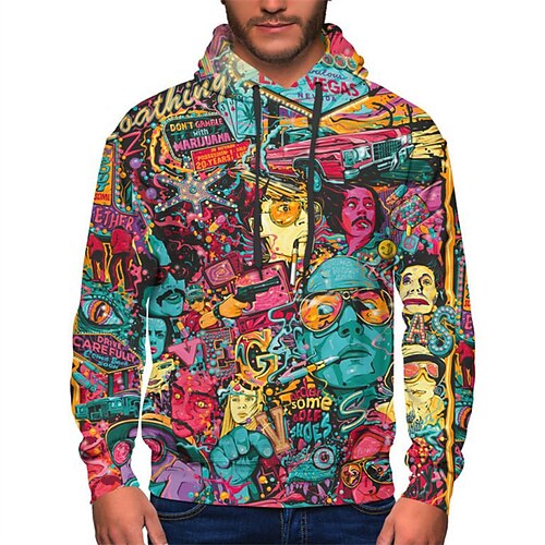 

Men's Unisex Pullover Hoodie Sweatshirt Pink Hooded Graphic Prints Portrait Print Daily Sports 3D Print Streetwear Designer Casual Spring & Fall Clothing Apparel Hoodies Sweatshirts Long Sleeve