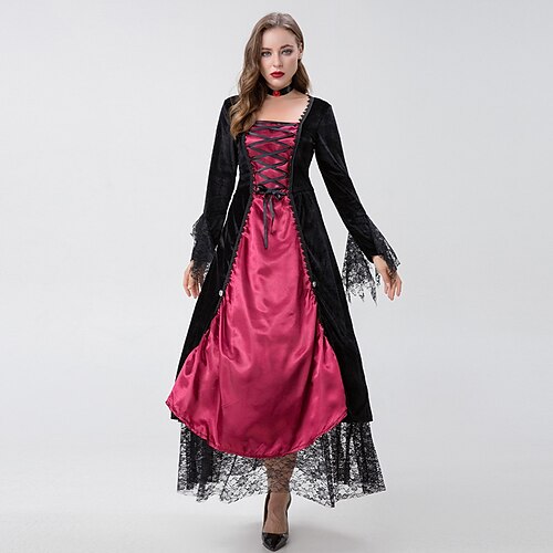 

Witch Dress Cosplay Costume Masquerade Adults' Women's Dresses Dress Masquerade Festival / Holiday Polyster Black Women's Easy Carnival Costumes Solid Color