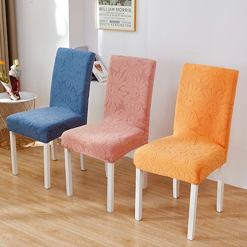 

Stretch Dining Chair Cover Stretch Chair Cover 1 Piece,Jacquard Chair Protector Cover Seat Slipcover for Dining Room,Wedding, Ceremony, Banquet,Home Decor