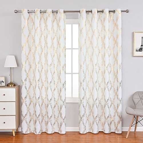 

Geometric Blackout Curtains Drapes Window Treatment Collection(Drapes&Sheer) Curtain Bedroom Curtains