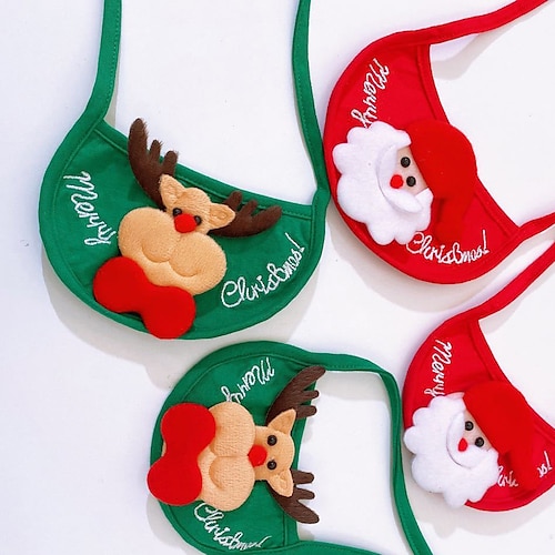 

Dog Cat Dog Birthday Bandana Hat Santa Claus Elk Adorable Ordinary Casual Daily Christmas Dailywear Dog Clothes Puppy Clothes Dog Outfits Waterproof Green Red Costume for Girl and Boy Dog Cotton XS S