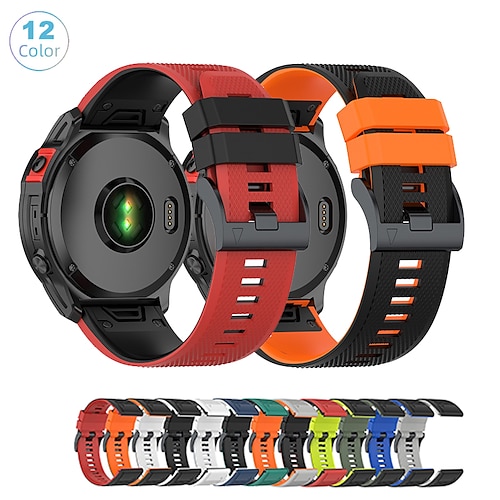 

1 pcs Smart Watch Band for Garmin venu 2 Fenix 7/6/5/5 Plus Vivoactive 4 Instinct 2/2 Solar / Solar / Instinct Standard Approach S62 22mm 26mm Silicone Smartwatch Strap Waterproof Adjustable