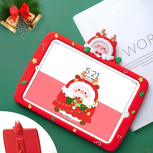 

Tablet Case Cover For Apple iPad Air 5th iPad 10.2'' 9th 8th 7th iPad Air 3rd iPad mini 5th 4th iPad Pro 11'' 3rd Christmas Gift Full Body Protective Dustproof Cartoon Silica Gel