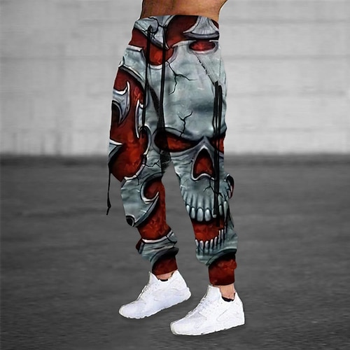 

Men's Sweatpants Joggers Trousers Drawstring Elastic Waist 3D Print Graphic Prints Comfort Breathable Sports Outdoor Casual Daily Cotton Blend Terry Streetwear Designer Green Blue Micro-elastic