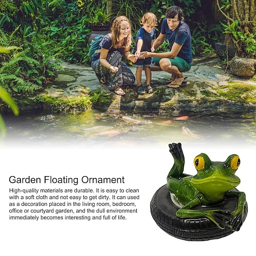 

Resin Floating Frogs Statue Creative Outdoor Garden Pond Decorative Cute Frog Sculpture for Home Desk Garden Ornament
