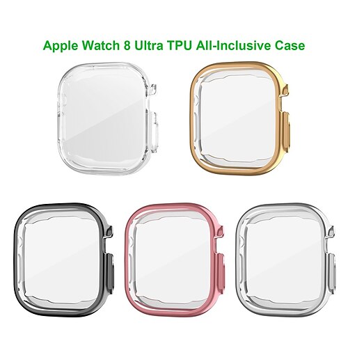 

1 Pack Watch Case with Screen Protector Compatible with Apple iWatch Series 8/7/6/5/4/3/2/1 / SE Scratch Resistant Dust Proof Rugged Soft TPU Watch Cover