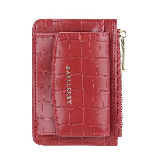 

Women's Retro Wallet PU Leather Embossed Solid Color Daily Office & Career Dark Brown Green Pink Red