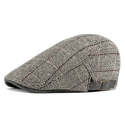 

Homens Boina boné de tweed Preto Café Algodão Fivela ajustável Imprimir Simples Moda Dos Anos 20 Casual Rua Dia a Dia Final de semana Xadrez Portátil Conforto Da Moda