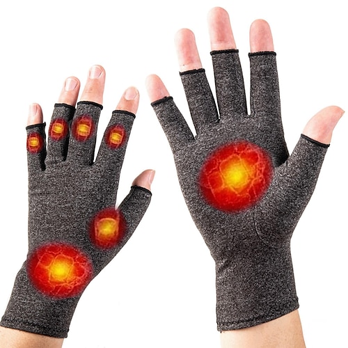 

Copper Arthritis Compression Gloves Women Men Relieve Hand Pain Swelling and Carpal Tunnel Fingerless for Typing Support for Joints