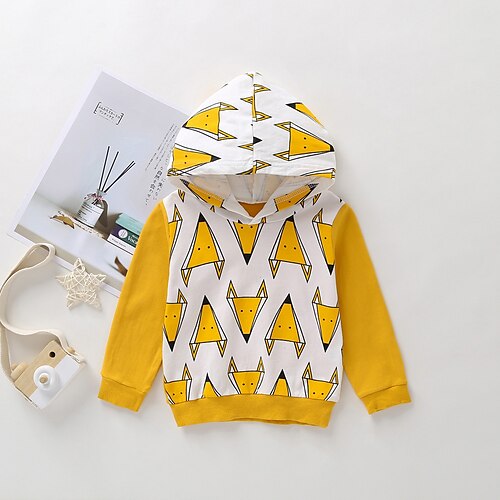 

Kids Girls' Hoodie Animal School Long Sleeve Active 3-6 Years Winter Yellow