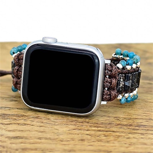 

1PC Smart Watch Band Compatible with Apple iWatch Apple Watch Ultra 49mm Series 8/7/6/5/4/3/2/1 / SE Handmade Braided Rope for iWatch Smartwatch Strap Wristband Fabric Handmade Adjustable Breathable