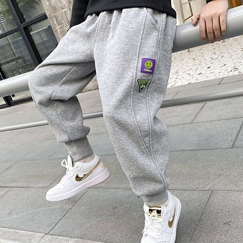 

Bambino Da ragazzo Pantaloni della tuta I pantaloni Tinta unica Comfort Pantaloni Esterno Cotone Giornaliero Nero Grigio / Inverno / Autunno