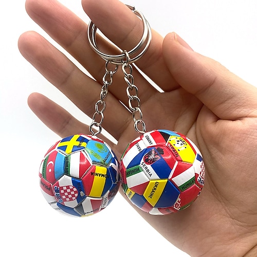 

World Flag Football Keychain Country Soccer Club Accessories Chains Gifts Souvenir Fans Pendant Car Keyring Key Bag