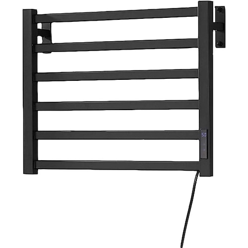 

Towel Drying Rack,Wall Mount Heated Towel Warmer for Bath Hardwired Heated Drying Rack Straight Bars Mirror Polish Built in Thermostat