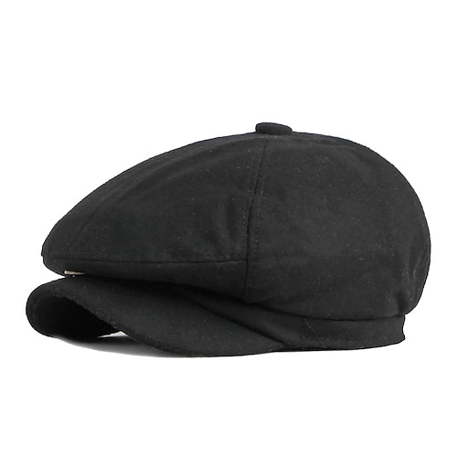 

Hombre Sombrero de la boina Gorra de vendedor de periódicos Negro Gris Oscuro Poliéster Hebilla ajustable Moda Clásico Moderno Exterior Calle Diario Color puro Resistente al Viento Templado