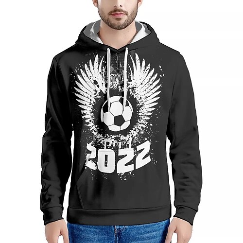 

Inspired by World Cup Qatar 2022 Football Soccer Hoodie Cartoon Manga Anime Classic Street Style Hoodie For Men's Women's Unisex Adults' 3D Print 100% Polyester