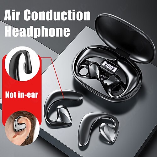 

Air Conduction Bluetooth Earphones With Mic Wireless Headphones Sport Waterproof Headsets Noise Reduction Ear Hook HiFi Earbuds