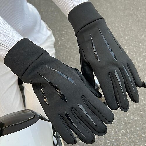 

outdoor warm gloves autumn and winter windproof thickening plus velvet touch screen mountaineering skiing warm gloves riding cold gloves