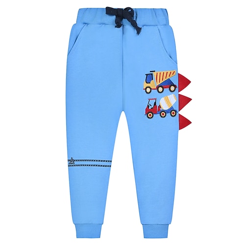 

Toddler Boys Sweatpants Trousers Animal Cartoon Pants Outdoor Cotton Fashion Cool Celadon Green Blue / Winter / Fall