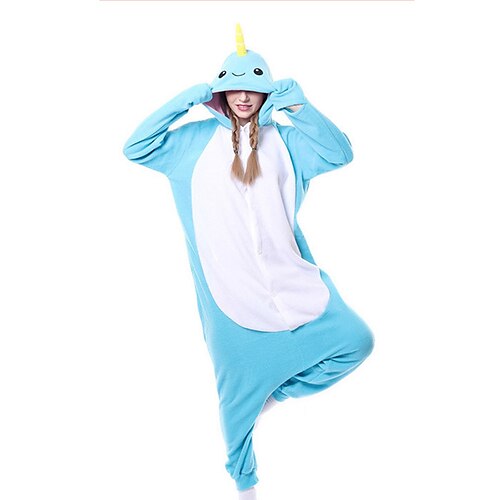 

Women's Winter Loungewear Kigurumi Pajamas Winter Onesies Jumpsuits Animal Cartoon Comfort Oversized Plush Home Daily Vacation Flannel Warm Hoodie Long Sleeve Button Hoodie Fall Blue Light Blue / Pjs