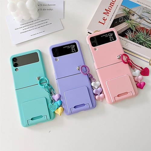 

Phone Case For Samsung Galaxy Flip Z Flip 4 Z Flip 3 Full Body Protective Dustproof Four Corners Drop Resistance Solid Colored TPU PC