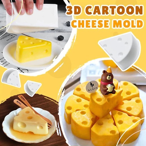 

Cheese Silicone Mold Cat And Mouse Mousse Cake Pudding Chocolate Food Grade Baking Tools