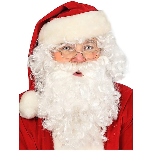 

Christmas Party wigs Deluxe Santa Beard and Wig Set Santa Claus Beard and Wig Santa Clause Beard Set Deluxe Santa Clause Beard and Wig Set