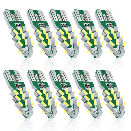 

10pcs car T10 LED w5w 24SMD Amber yellow for Turn Side License Plate Interior Map Dome Side Marker clearance Light 12v