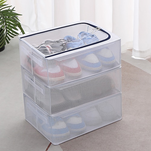 

Transparent Shoe Box At The Bottom Of The Bed Pvc Foldable Dust-proof And Moisture-proof Shoe Storage Box At The Bottom Of The Bed