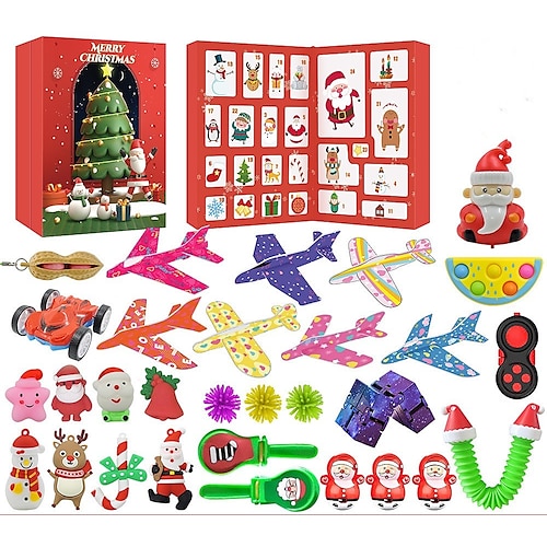 

Christmas blind box hand tear countdown calendar blind box diy decompression venting pinch music suit